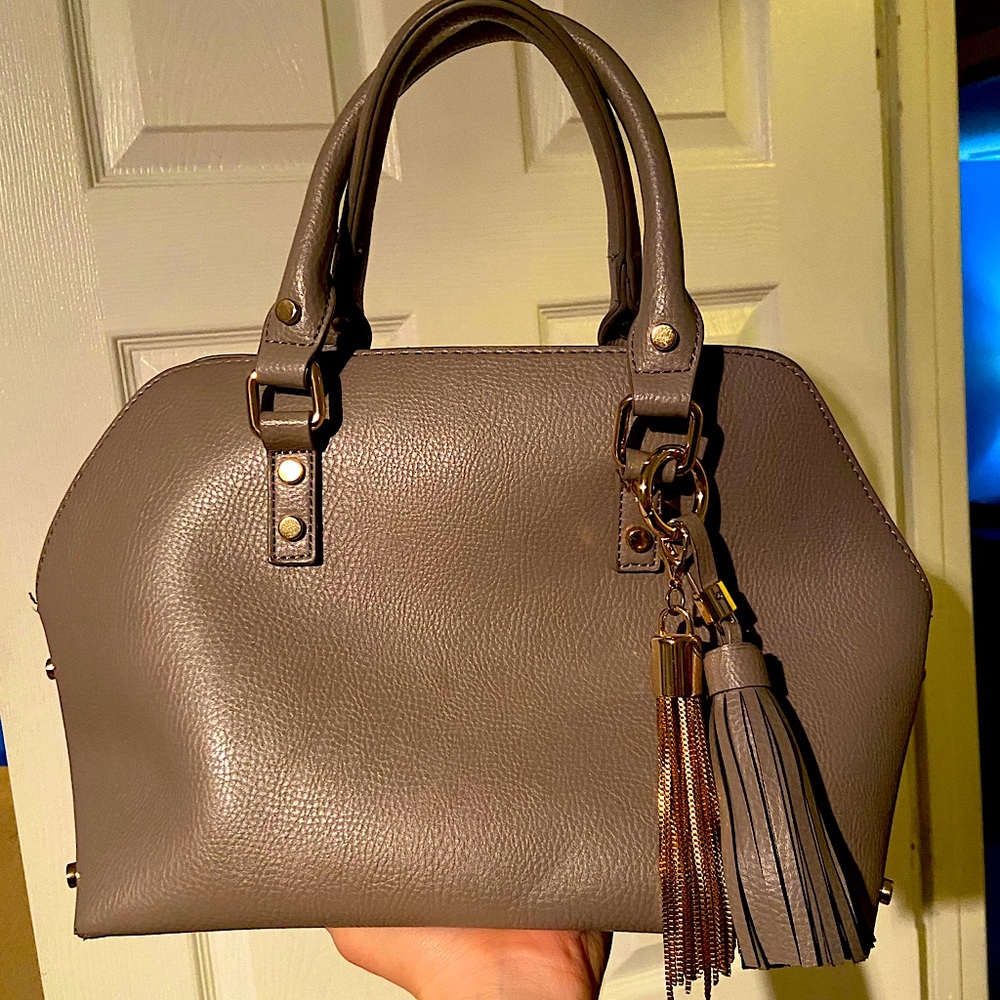 LILAC GREY SATCHEL PURSE